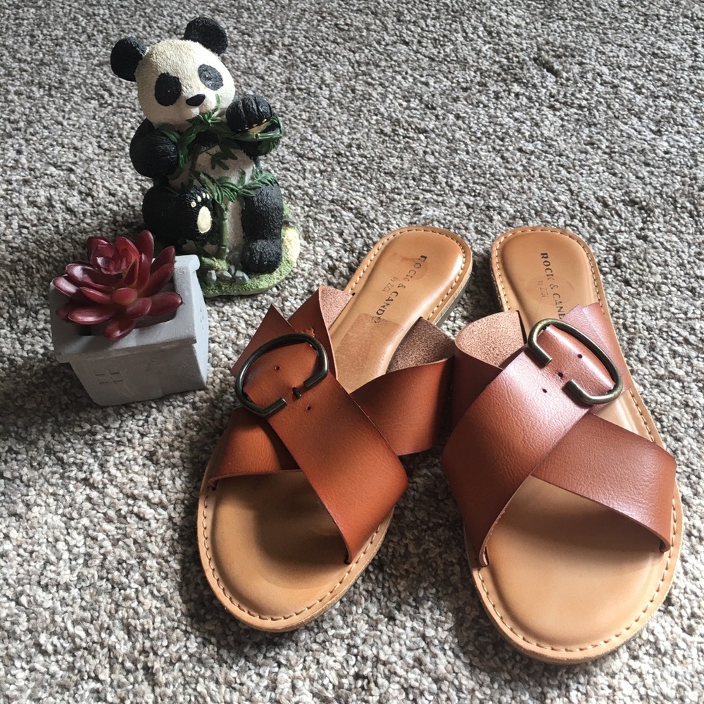 Rock & Candy by zigi baryl brown flat sandal slide
